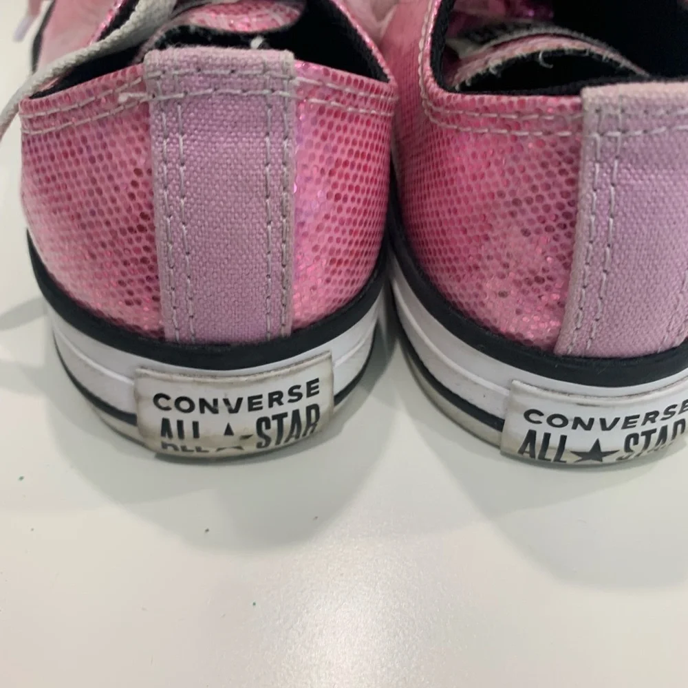 Converse Pink Sequin Sneakers Bling Sparkle Crystal 2 girls custom chucks